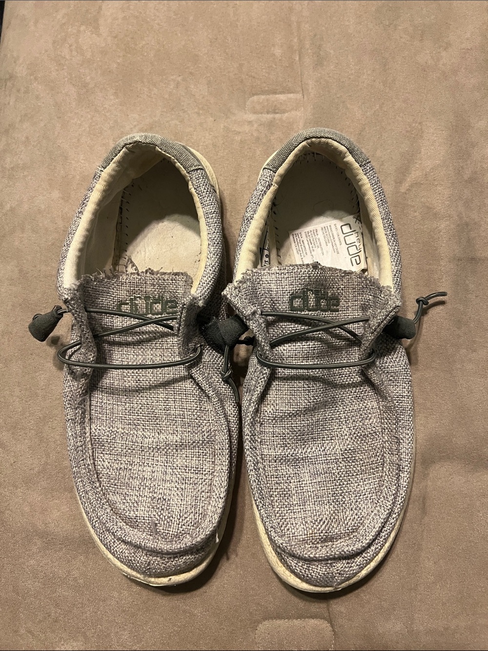 Hey Dude Grey Casual Slip-On Shoes Size 9